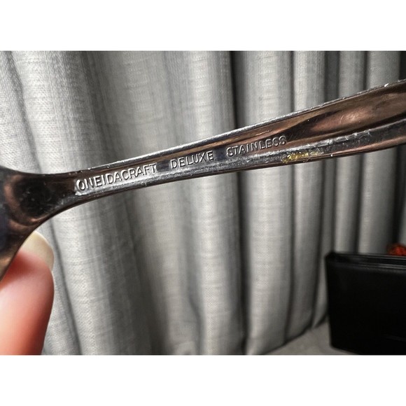 Oneida Craft Deluxe Stainless Textura Flatware Silverware Teaspoons Lot of 6 - Picture 5 of 5